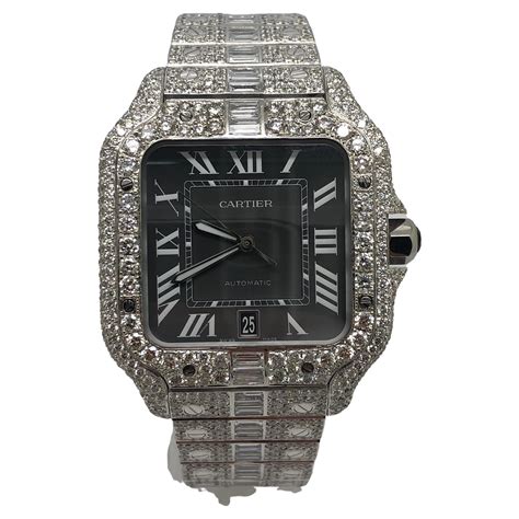 cartier watch mens diamond|cartier diamond watches for sale.